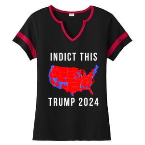 Indict This Trump 2024 Ladies Halftime Notch Neck Tee