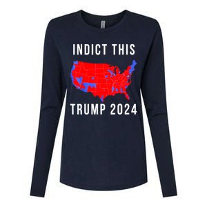 Indict This Trump 2024 Womens Cotton Relaxed Long Sleeve T-Shirt