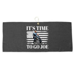 ItS Time To Go Joe Funny Republican Donald Trump 2024 Large Microfiber Waffle Golf Towel