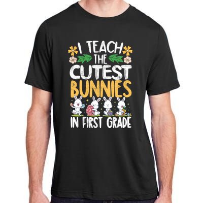 I Teach The Cutest Bunnies In 1St Grade Easter Teacher Life Gift Adult ChromaSoft Performance T-Shirt