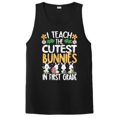 I Teach The Cutest Bunnies In 1St Grade Easter Teacher Life Gift PosiCharge Competitor Tank