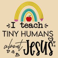 I Teach Tiny Humans About Jesus Sunday School Teacher Drawstring Bag