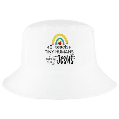 I Teach Tiny Humans About Jesus Sunday School Teacher Cool Comfort Performance Bucket Hat