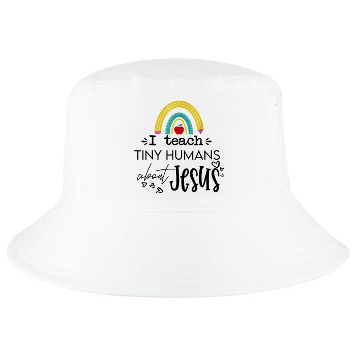 I Teach Tiny Humans About Jesus Sunday School Teacher Cool Comfort Performance Bucket Hat