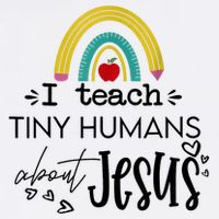 I Teach Tiny Humans About Jesus Sunday School Teacher Bucket Hat