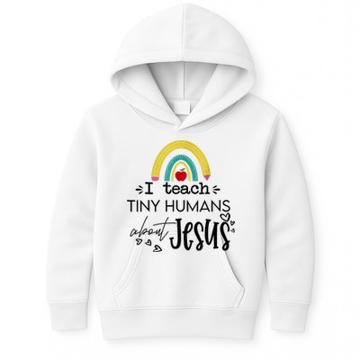 I Teach Tiny Humans About Jesus Sunday School Teacher Kids Hoodie