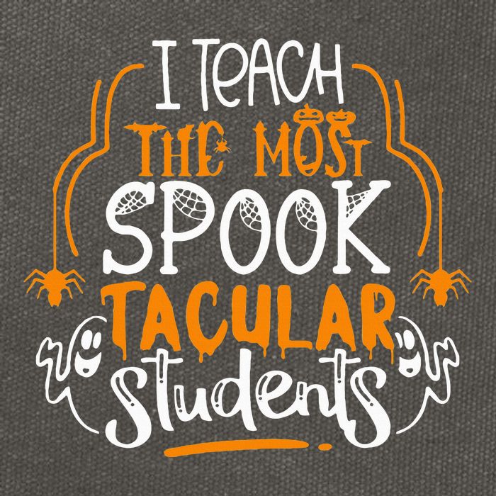I Teach The Most Spooktacular Students Halloween Teacher Cotton Canvas Backpack