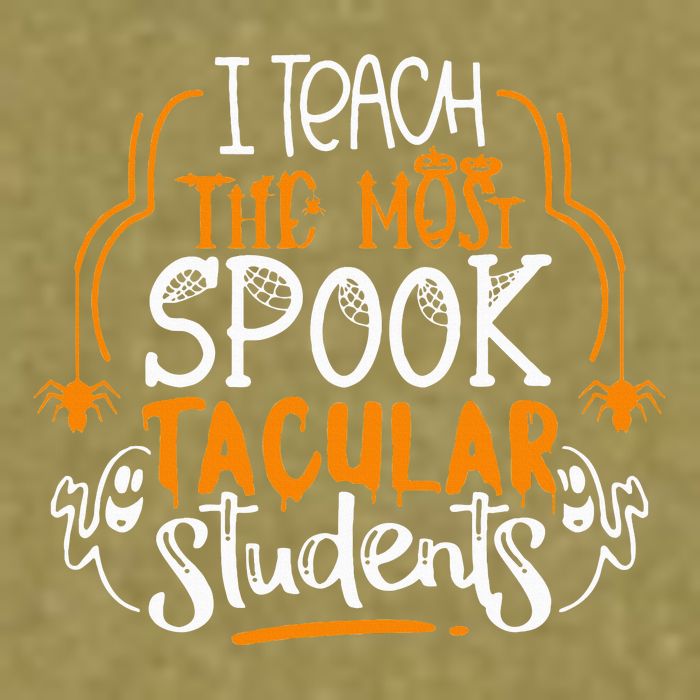I Teach The Most Spooktacular Students Halloween Teacher Garment-Dyed Women's Muscle Tee