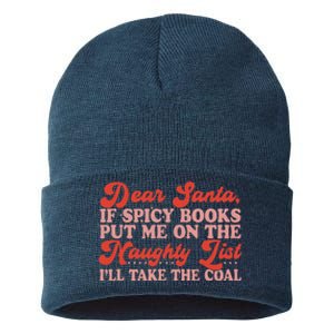 ILl Take The Coal Spicy Book Christmas Sustainable Knit Beanie