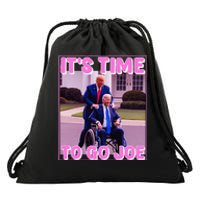 ItS Time To Go Joe Funny Donald Trump 2024 Drawstring Bag