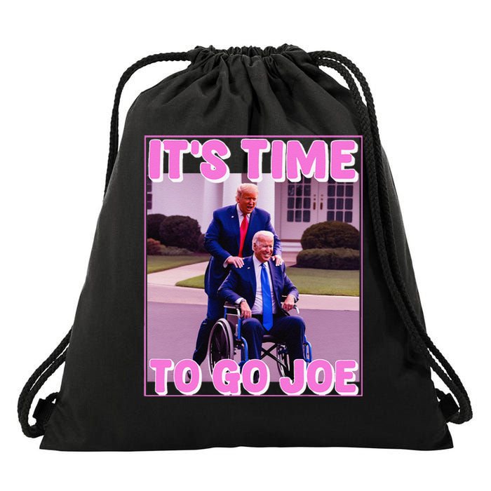 ItS Time To Go Joe Funny Donald Trump 2024 Drawstring Bag