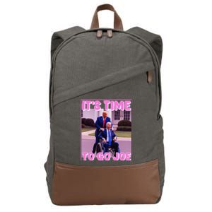 ItS Time To Go Joe Funny Donald Trump 2024 Cotton Canvas Backpack