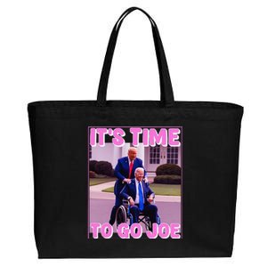 ItS Time To Go Joe Funny Donald Trump 2024 Cotton Canvas Jumbo Tote