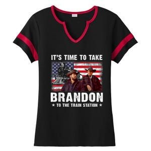 Its Time To Take Brandon To The Train Station Ladies Halftime Notch Neck Tee