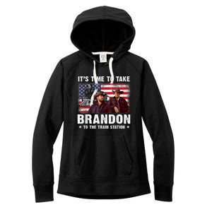 Its Time To Take Brandon To The Train Station Women's Fleece Hoodie