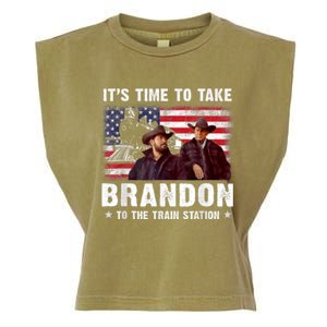 Its Time To Take Brandon To The Train Station Garment-Dyed Women's Muscle Tee