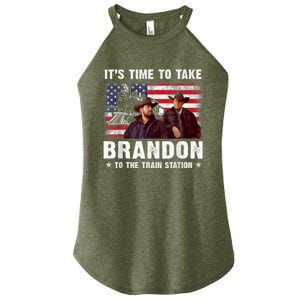 Its Time To Take Brandon To The Train Station Women's Perfect Tri Rocker Tank