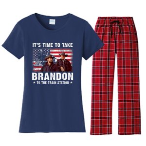 Its Time To Take Brandon To The Train Station Women's Flannel Pajama Set