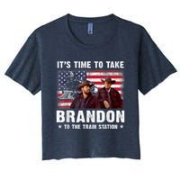 Its Time To Take Brandon To The Train Station Women's Crop Top Tee