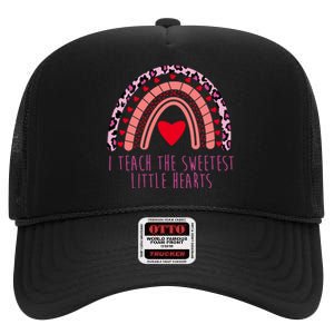 I Teach The Sweetest Little Hearts High Crown Mesh Back Trucker Hat