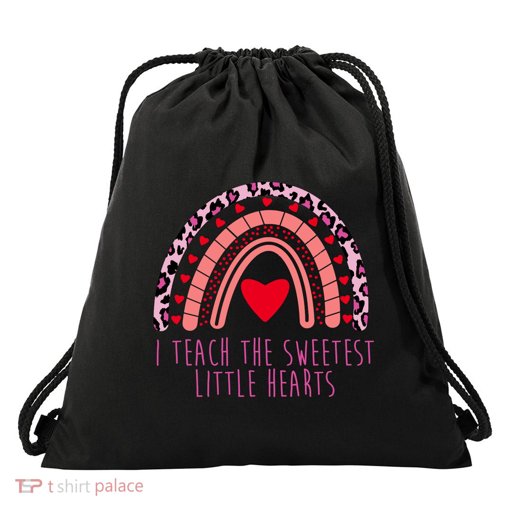 I Teach The Sweetest Little Hearts Drawstring Bag