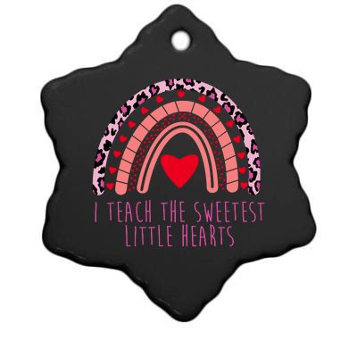 I Teach The Sweetest Little Hearts Ceramic Star Ornament