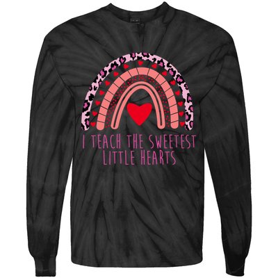 I Teach The Sweetest Little Hearts Tie-Dye Long Sleeve Shirt