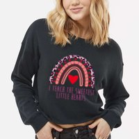 I Teach The Sweetest Little Hearts Cropped Pullover Crew