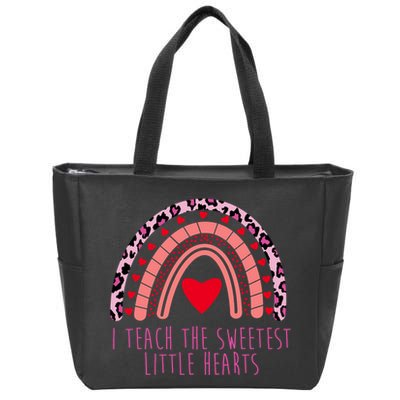 I Teach The Sweetest Little Hearts Zip Tote Bag