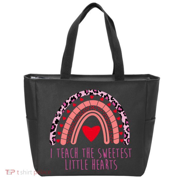 I Teach The Sweetest Little Hearts Zip Tote Bag