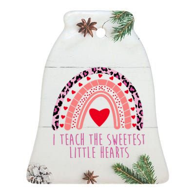 I Teach The Sweetest Little Hearts Ceramic Bell Ornament