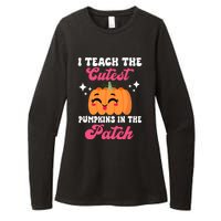 I Teach The Cutest Pumpkins In The Patch Teacher Gift Womens CVC Long Sleeve Shirt