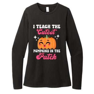 I Teach The Cutest Pumpkins In The Patch Teacher Gift Womens CVC Long Sleeve Shirt