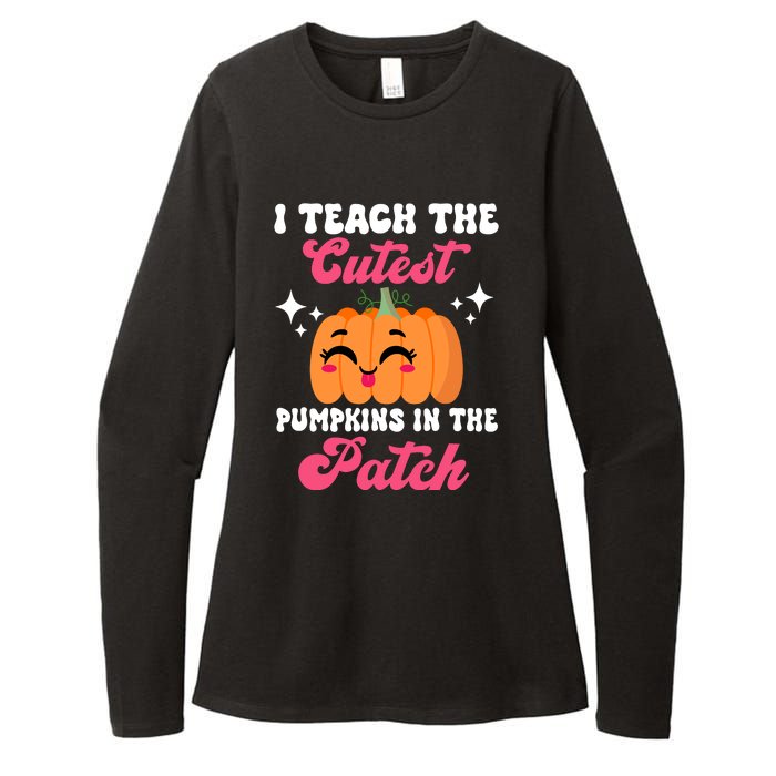 I Teach The Cutest Pumpkins In The Patch Teacher Gift Womens CVC Long Sleeve Shirt