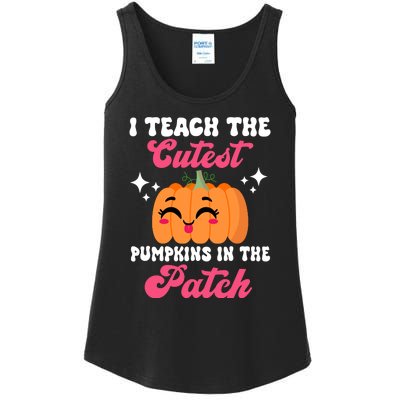 I Teach The Cutest Pumpkins In The Patch Teacher Gift Ladies Essential Tank