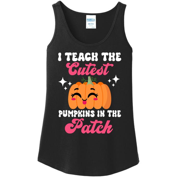 I Teach The Cutest Pumpkins In The Patch Teacher Gift Ladies Essential Tank