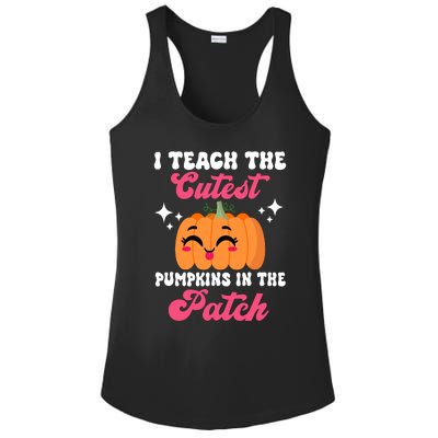 I Teach The Cutest Pumpkins In The Patch Teacher Gift Ladies PosiCharge Competitor Racerback Tank