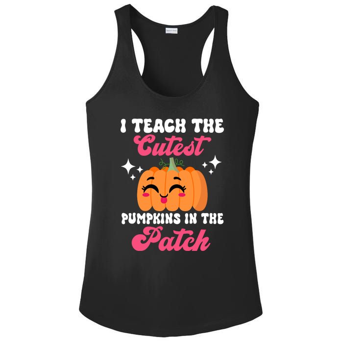 I Teach The Cutest Pumpkins In The Patch Teacher Gift Ladies PosiCharge Competitor Racerback Tank