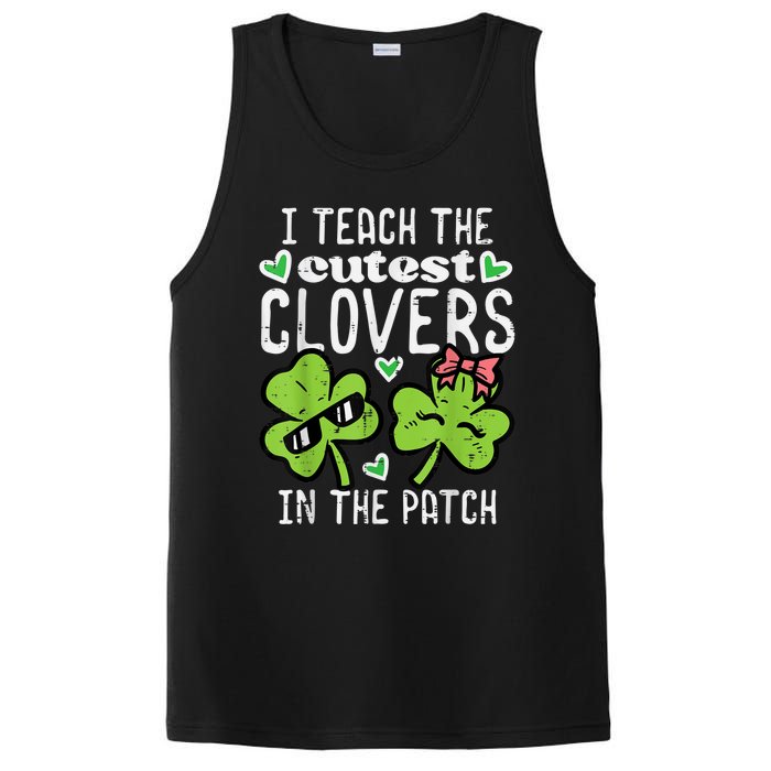 I Teach The Cutest Clovers In Patch St Patricks Day Teacher PosiCharge Competitor Tank