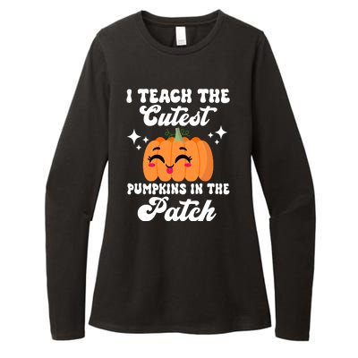 I Teach The Cutest Pumpkins In The Patch Teacher Gift Womens CVC Long Sleeve Shirt