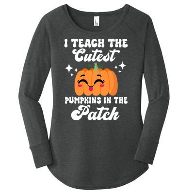 I Teach The Cutest Pumpkins In The Patch Teacher Gift Women's Perfect Tri Tunic Long Sleeve Shirt