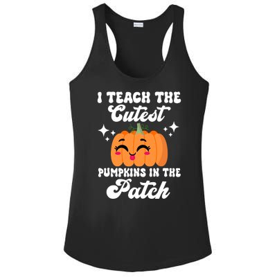 I Teach The Cutest Pumpkins In The Patch Teacher Gift Ladies PosiCharge Competitor Racerback Tank