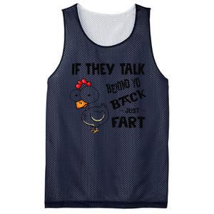 If They Talk Behind Your Back Fart Funny Meme Chicken Retro Mesh Reversible Basketball Jersey Tank