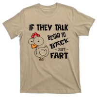 If They Talk Behind Your Back Fart Funny Meme Chicken Retro T-Shirt