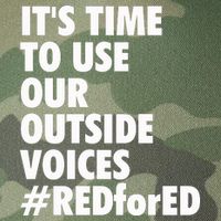 ItS Time To Use Our Outside Voice Red For Ed Legacy Tie Dye Trucker Hat