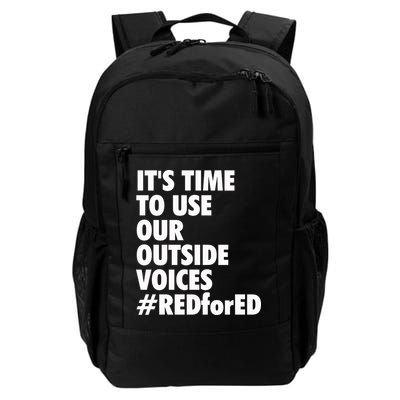 ItS Time To Use Our Outside Voice Red For Ed Backpack