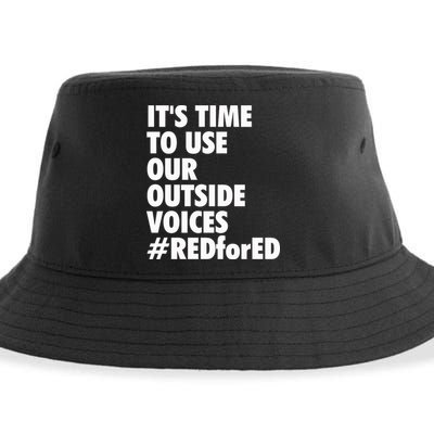 ItS Time To Use Our Outside Voice Red For Ed Sustainable Bucket Hat