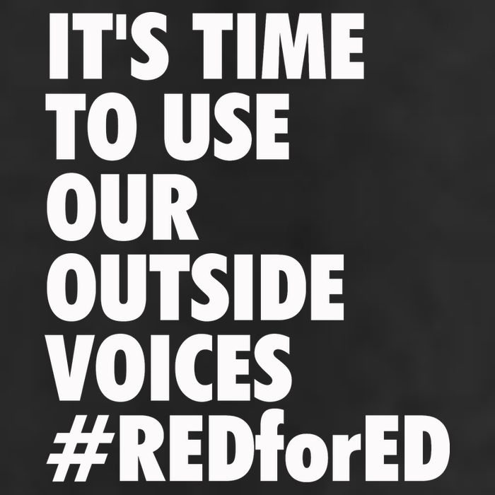 ItS Time To Use Our Outside Voice Red For Ed Crop Fleece Hoodie