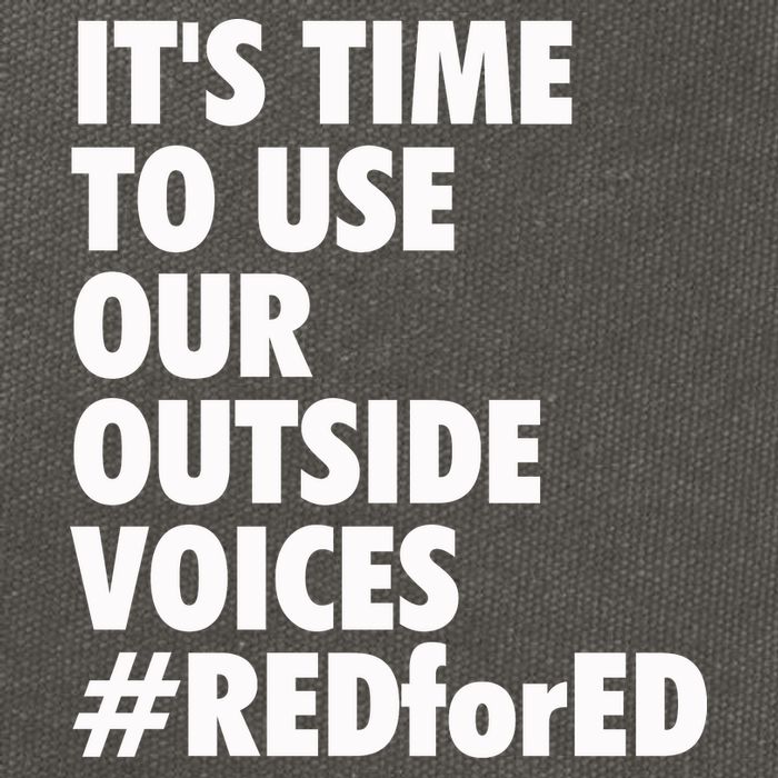 ItS Time To Use Our Outside Voice Red For Ed Cotton Canvas Backpack