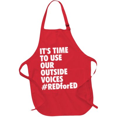 ItS Time To Use Our Outside Voice Red For Ed Apron